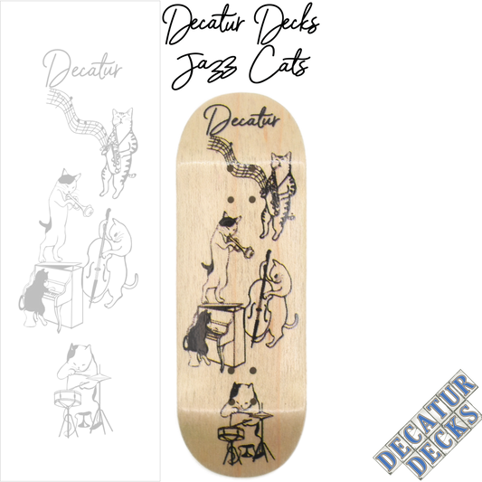 DECATUR DECKS - JAZZ CATS (TRANSPARENT)